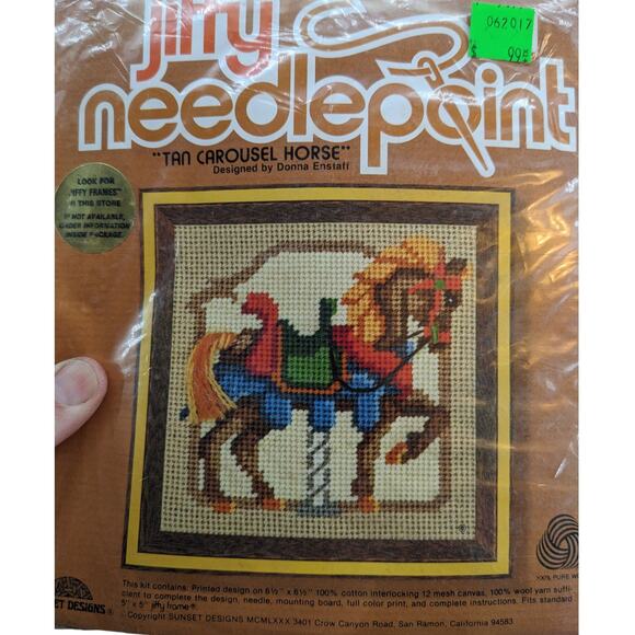 Lot 4 Vintage 70's Crewel Embroidery Needlepoint Weaving Kits JIFFY CARON YVONNE - Picture 3 of 6